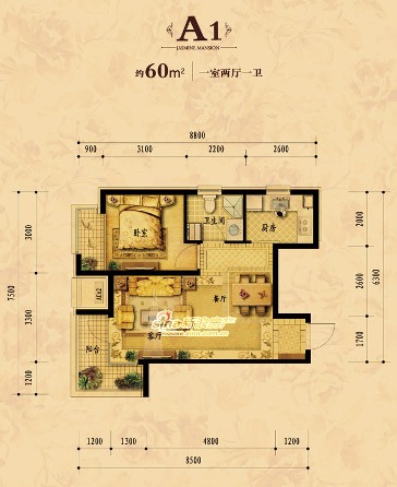 大兴保利茉莉公馆60平一居90平三居户型解析