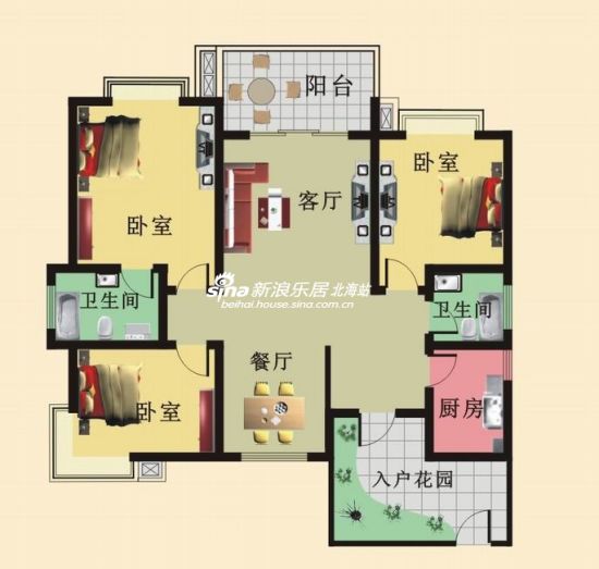 楼市新闻 > 正文    入户式花园户型将花园带入每户内,不分楼层,在