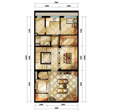 中海九号公馆b2层户型