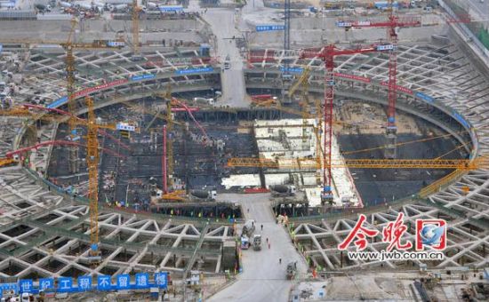 天津117大厦65000立方米大底板混凝土的浇筑,创民用建筑最大体积底板混凝土世界之最 天津117大厦65000立方米大底板混凝土的浇筑,创民用建筑最大体积底板混凝土世界之最
