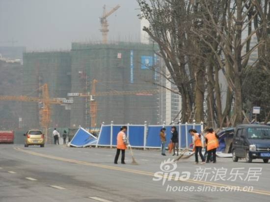 花果园创建贵阳速度不忘文明施工