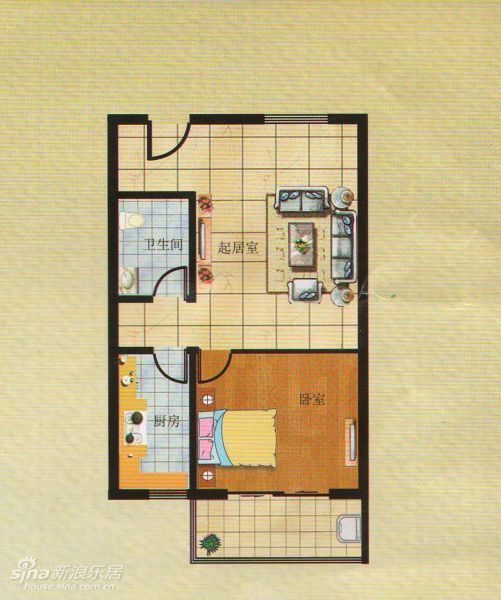 我家住的是2房一厅50平米的廉租房,我和我爸妈一起住