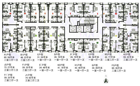 图为茂业东方时代广场楼层平面图