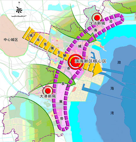 答:滨海新区在最新的统计规划中是把以前的塘沽区,大港区,汉沽区合并