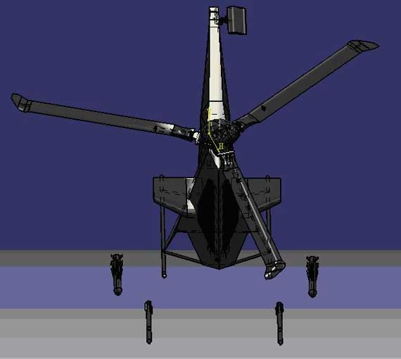 垂直风雷复合式尾桨无人隐形直升机