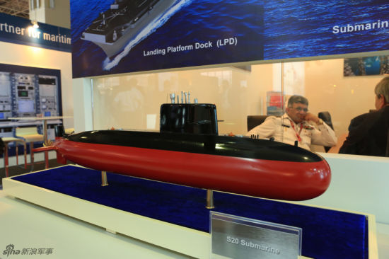 2013年兰卡威航展，中国还带了一款名为S20的外销版潜艇。虽然展牌上对这款潜艇的介绍并不是很多。但是可以推断这款潜艇基于中国元级潜艇改进而来，可以携带潜射反舰导弹。