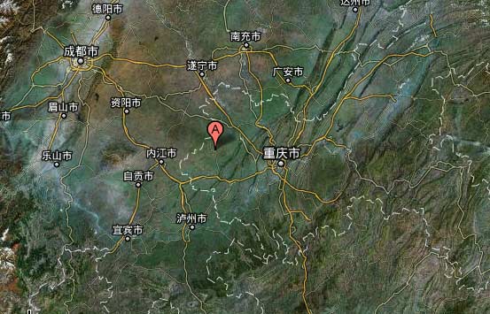 资料图：重庆市大足县地理位置