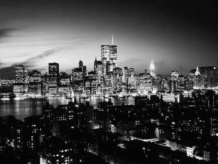 佳作欣赏:曼哈顿街头夜景(图)