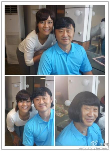 李娜微博秀恩爱 曝老公姜山"女装照"