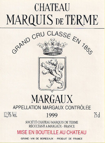 Marquis de Terme-Margaux -1999 