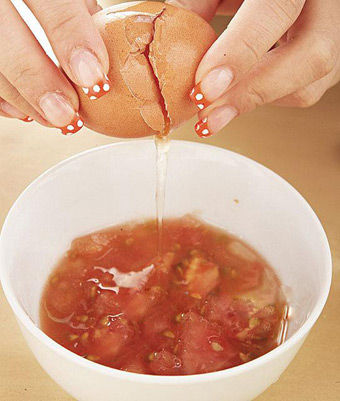DIY番茄蛋白收毛孔面膜