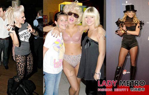 左起：Jodie Marsh、Lady GaGa、Britney Spears