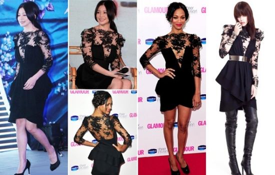 Vionnet 2010秋冬的透明蕾丝连衣裙