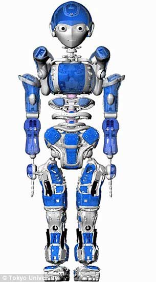 日本研发新款家务机器人骨骼结构酷似人类图