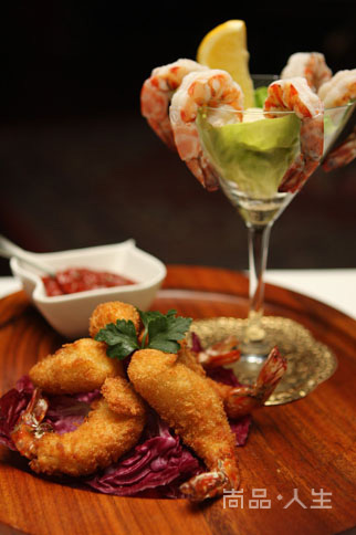 shrimp cocktail,potato skins shrimp two ways