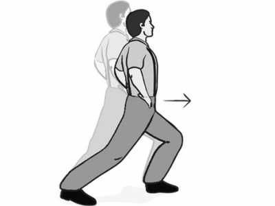 前屈腿下压(图4)