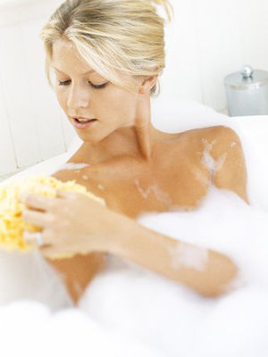 洗澡时按摩一会