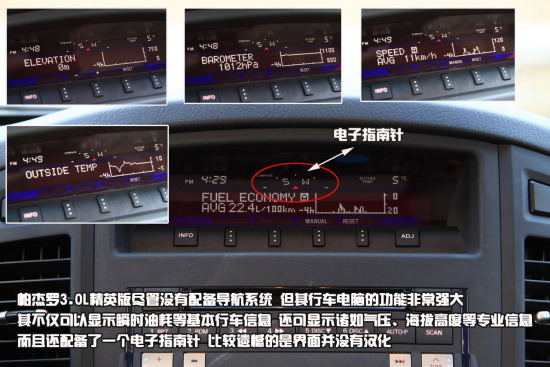 图为三菱帕杰罗行车电脑 图为三菱帕杰罗行车电脑