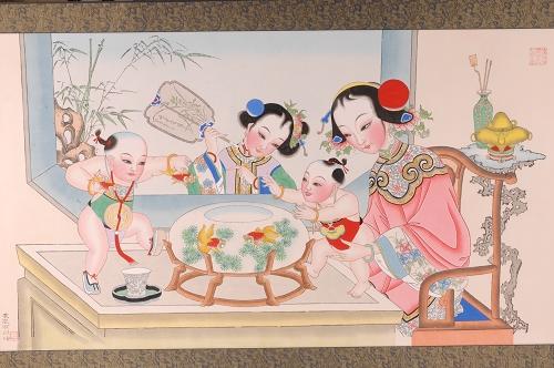 杨柳青年画内容题材+杨柳青年画多以仕女