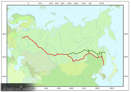 世界最长的西伯利亚大铁路 跨越8个时区(组图)
