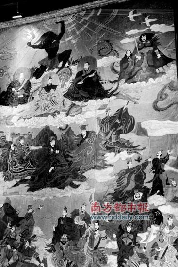 城隍庙内的贴金壁画。 南都记者 乔彦杰 摄 城隍庙内的贴金壁画。 南都记者 乔彦杰 摄