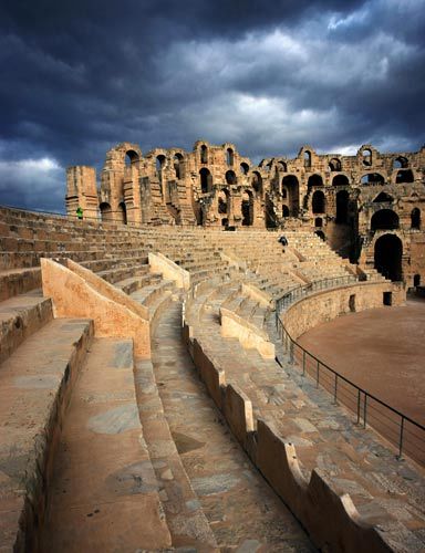 The ancient Colosseum glance.