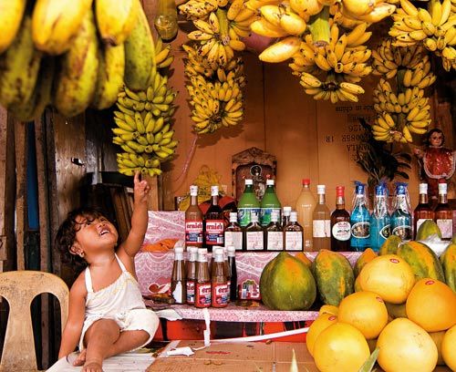 各种可口美味的热带水果，在马尼拉的大街小巷随处可见。
