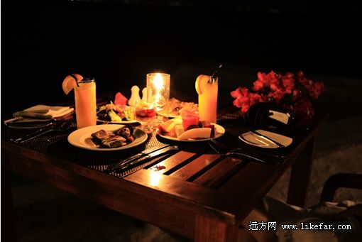 浪漫的烛光晚餐