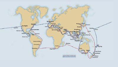 Cruise travel route