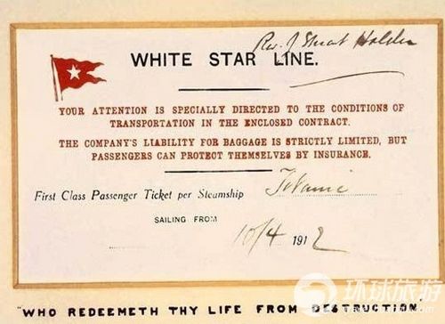 世界上唯一一张现存的泰坦尼克号头等舱船票就保存在该博物馆
