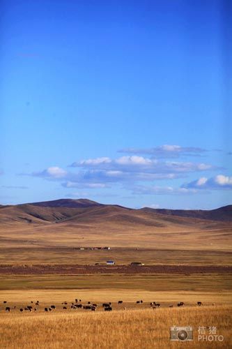 The blue sky and the golden land