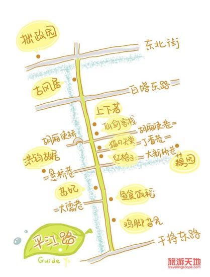 平江路手绘图