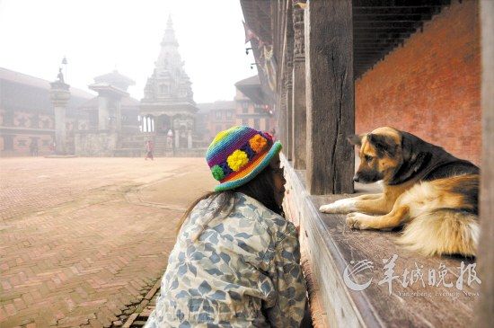 In the early morning of the Durbar Square