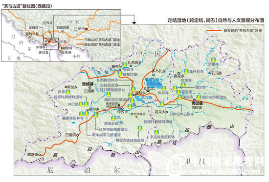 Dingjie humanistic and natural landscape distribution map