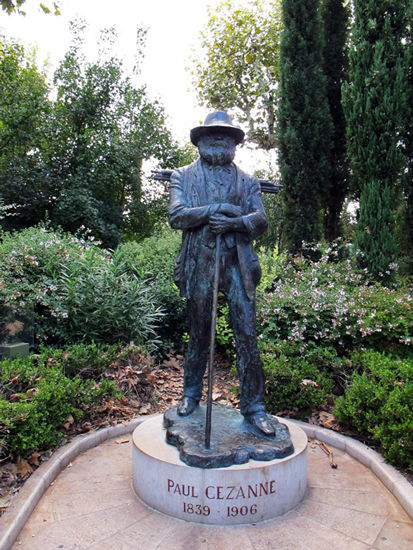 The statue of Cezanne