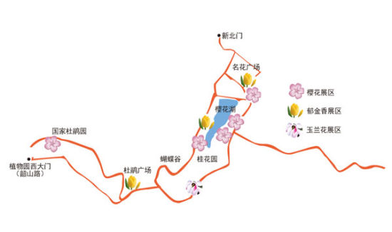 植物园赏花地图 植物园赏花地图