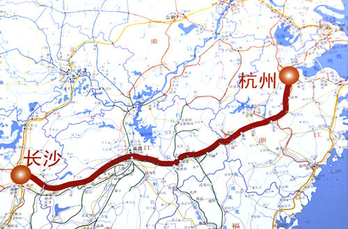 杭长高铁年底通车 杭州4小时到长沙吃香喝辣(