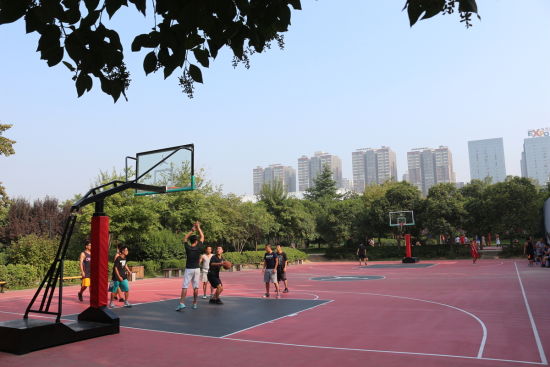 城市运动公园篮球场(图片/网友"任渔翁")