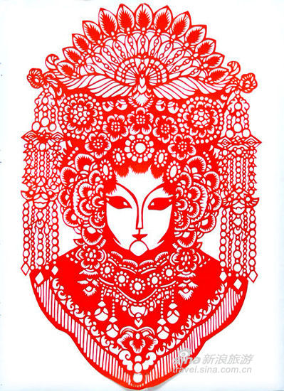 满族剪纸(来源:新浪博客)