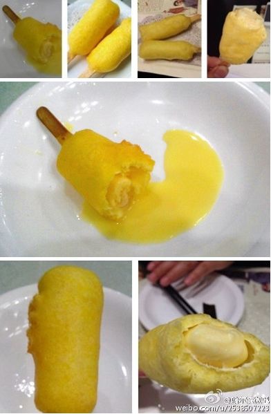 哈尔滨油炸冰溜子改良版:油炸冰棍