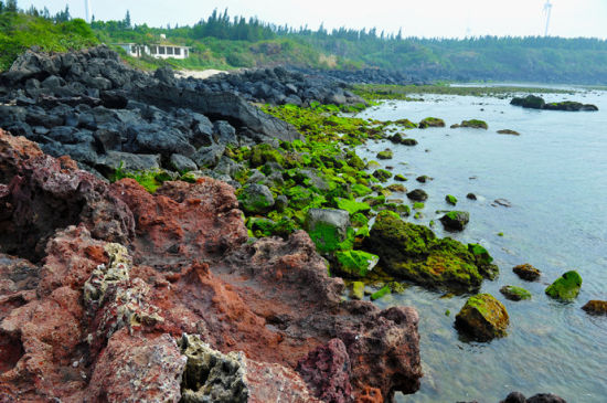 一半火焰一半海水 海南儋州峨蔓火山海岸(2)