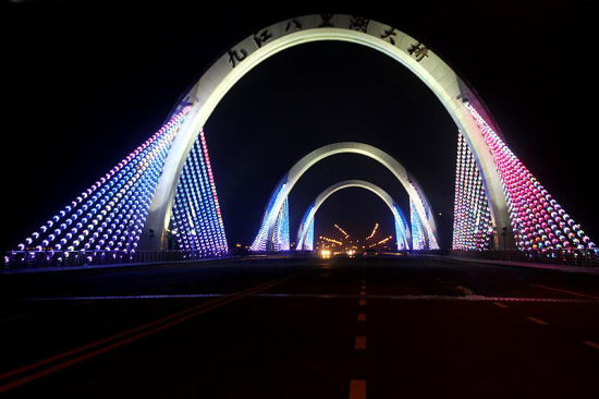 九江八里湖大桥(图片来源八里湖新区官网:@江南柳月)