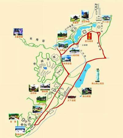 三亚南山景区游览图