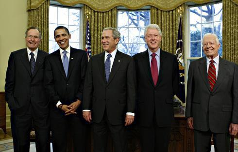 五位美国总统白宫吃大餐(图)