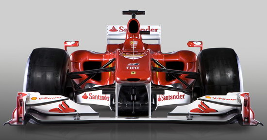 法拉利F10赛车正面照片 法拉利F10赛车正面照片