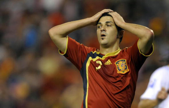 图文-[世预赛]西班牙VS比利时 比利亚遗憾错失