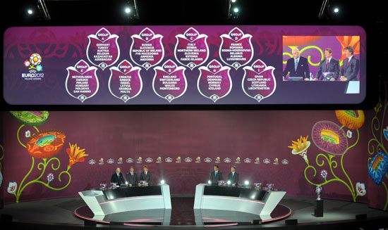 图文-2012欧洲杯预选赛抽签发布会