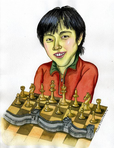 图文-索非亚国际象棋大师赛漫画欣赏 羞涩中国