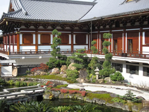 图文日本阿含桐山杯赛场恍若仙境古朴的宅院