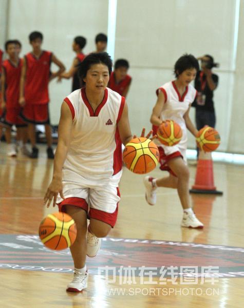 图文-2009斯杯篮球训练营昆山开营 两个篮球熟